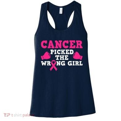 Cancer Picked The Wrong Pink Ribbon Women's Tank Top