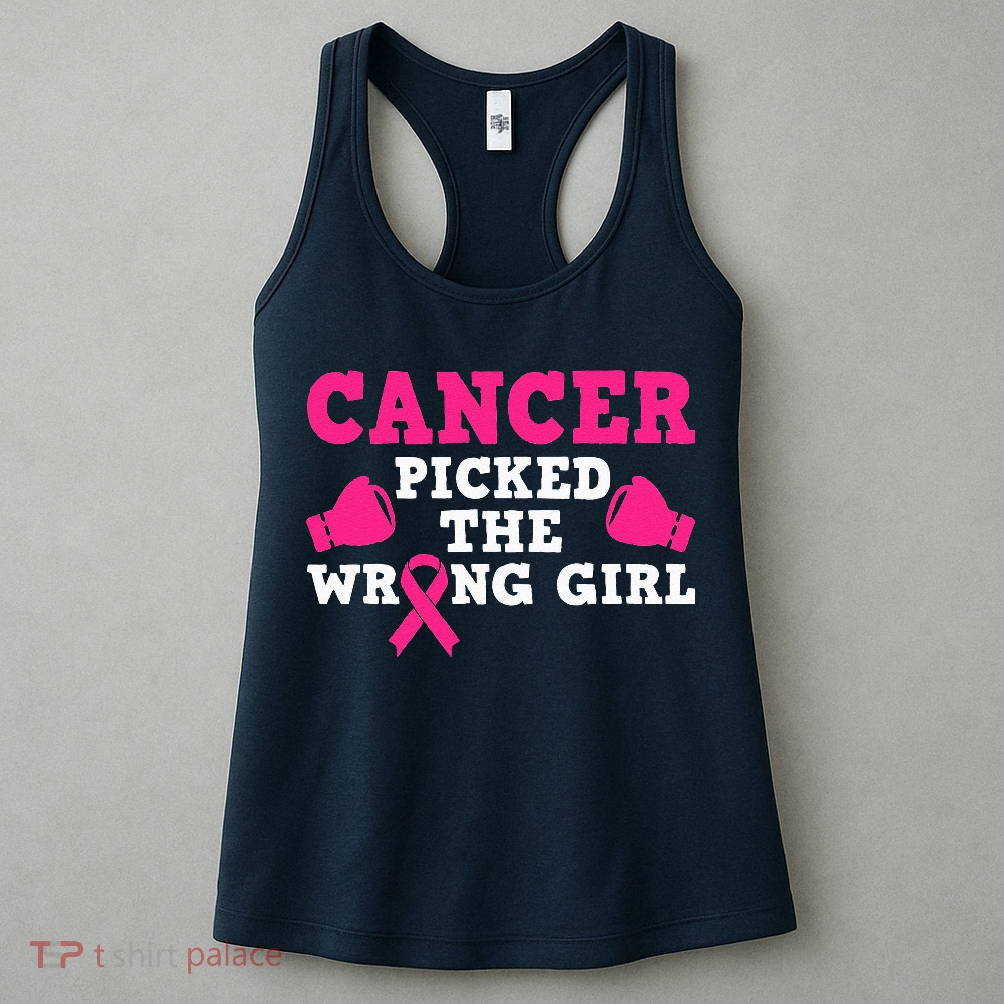 Cancer Picked The Wrong Pink Ribbon Women's Tank Top