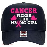 Cancer Picked The Wrong Pink Ribbon Hat thumb 0