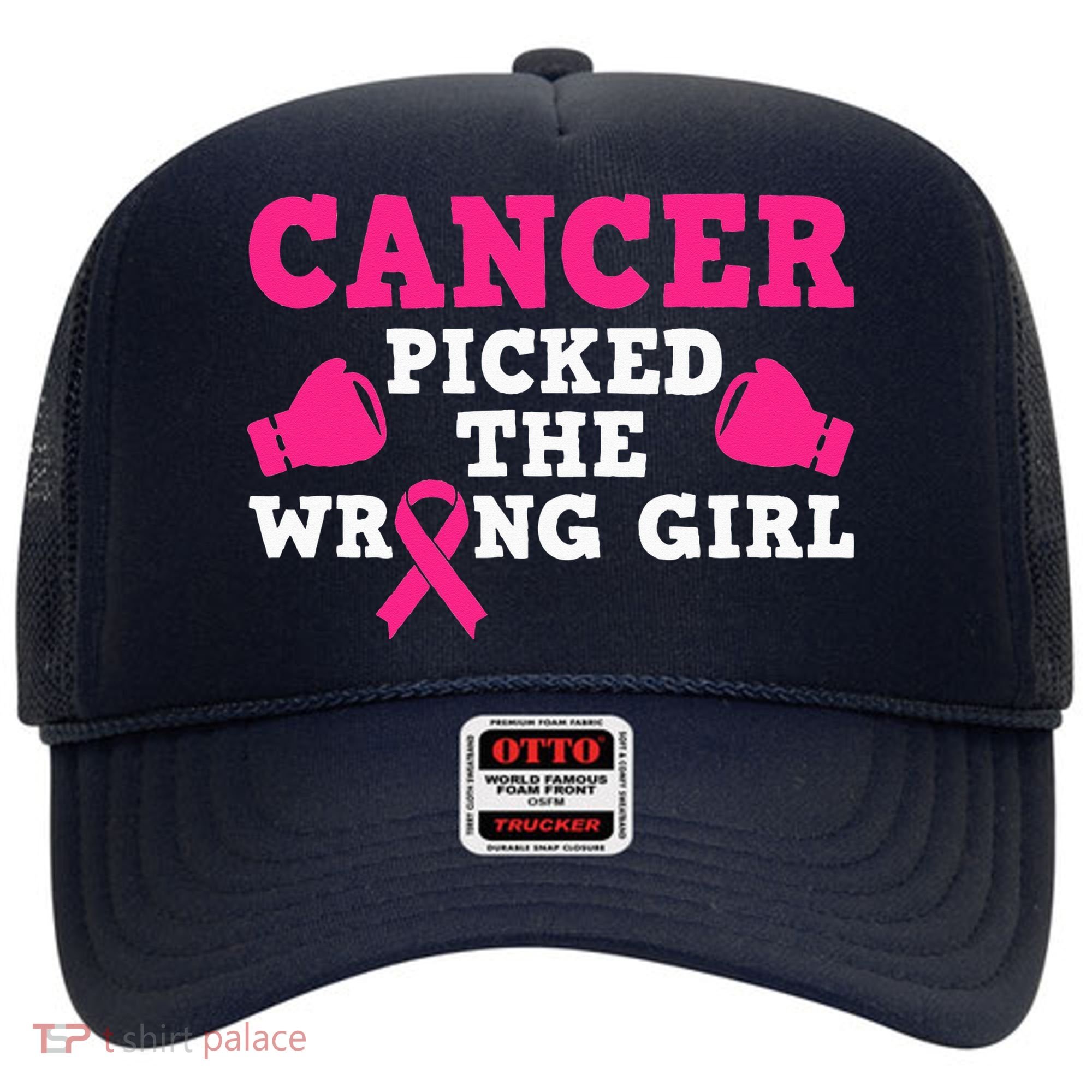 Cancer Picked The Wrong Pink Ribbon Hat