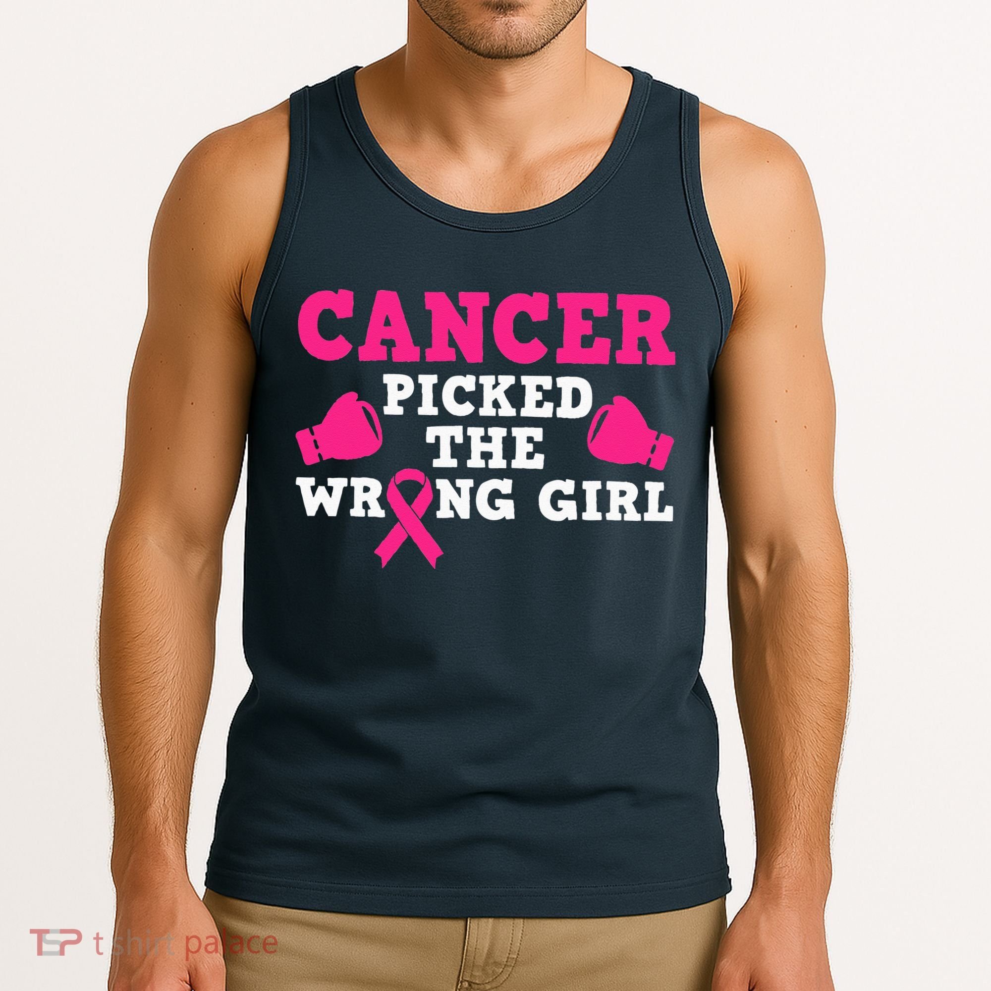 Cancer Picked The Wrong Pink Ribbon Tank Top
