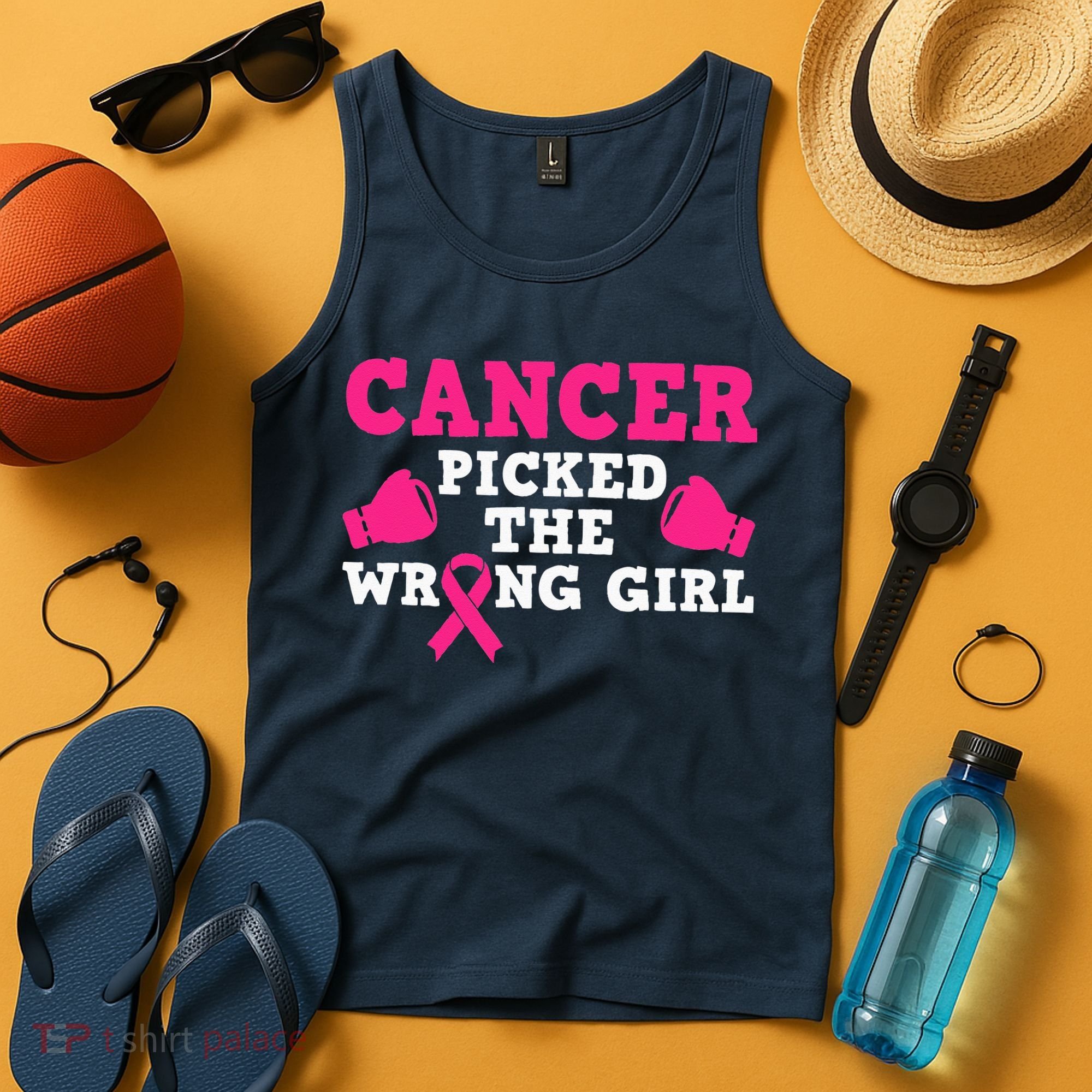 Cancer Picked The Wrong Pink Ribbon Tank Top