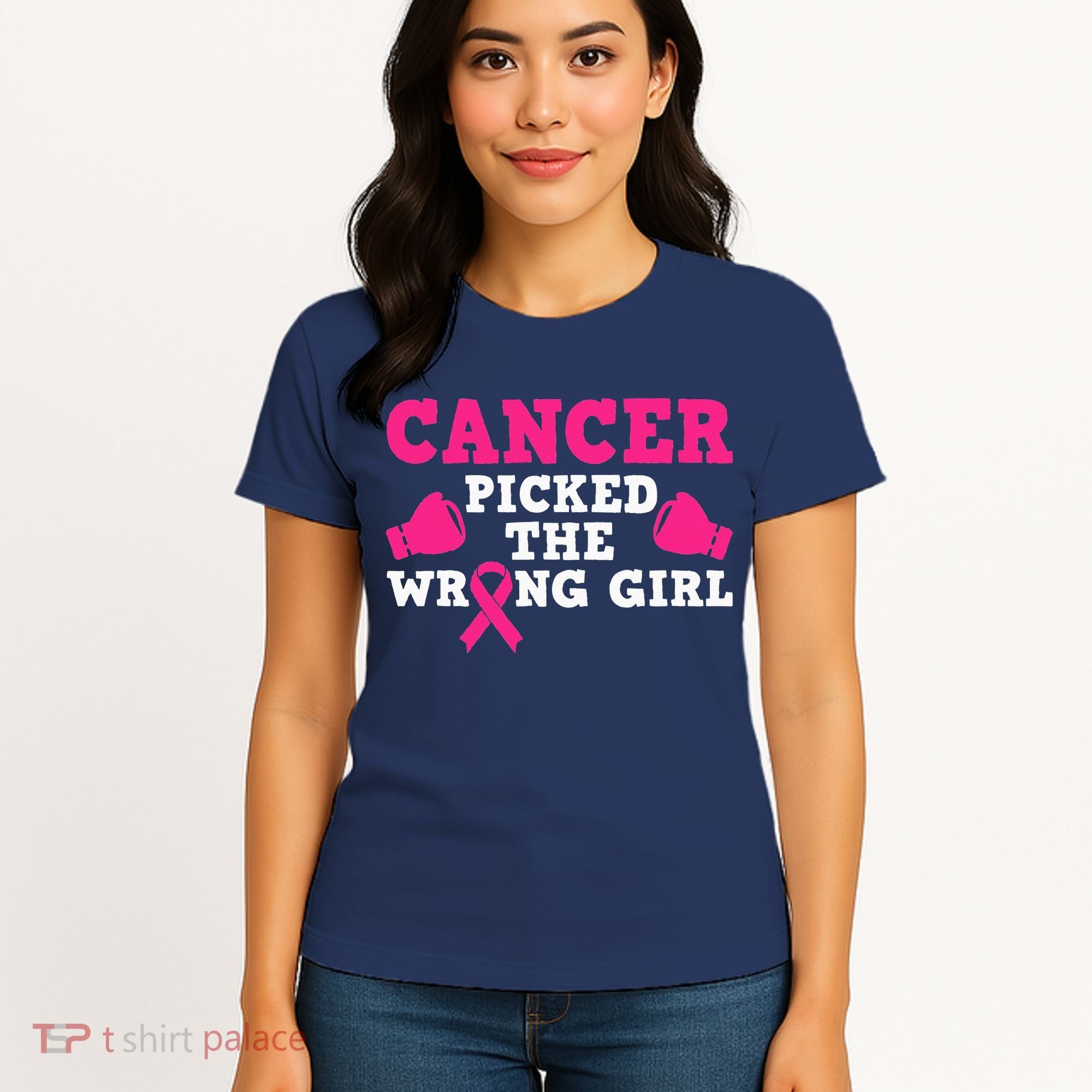 Cancer Picked The Wrong Pink Ribbon Women's T-Shirt
