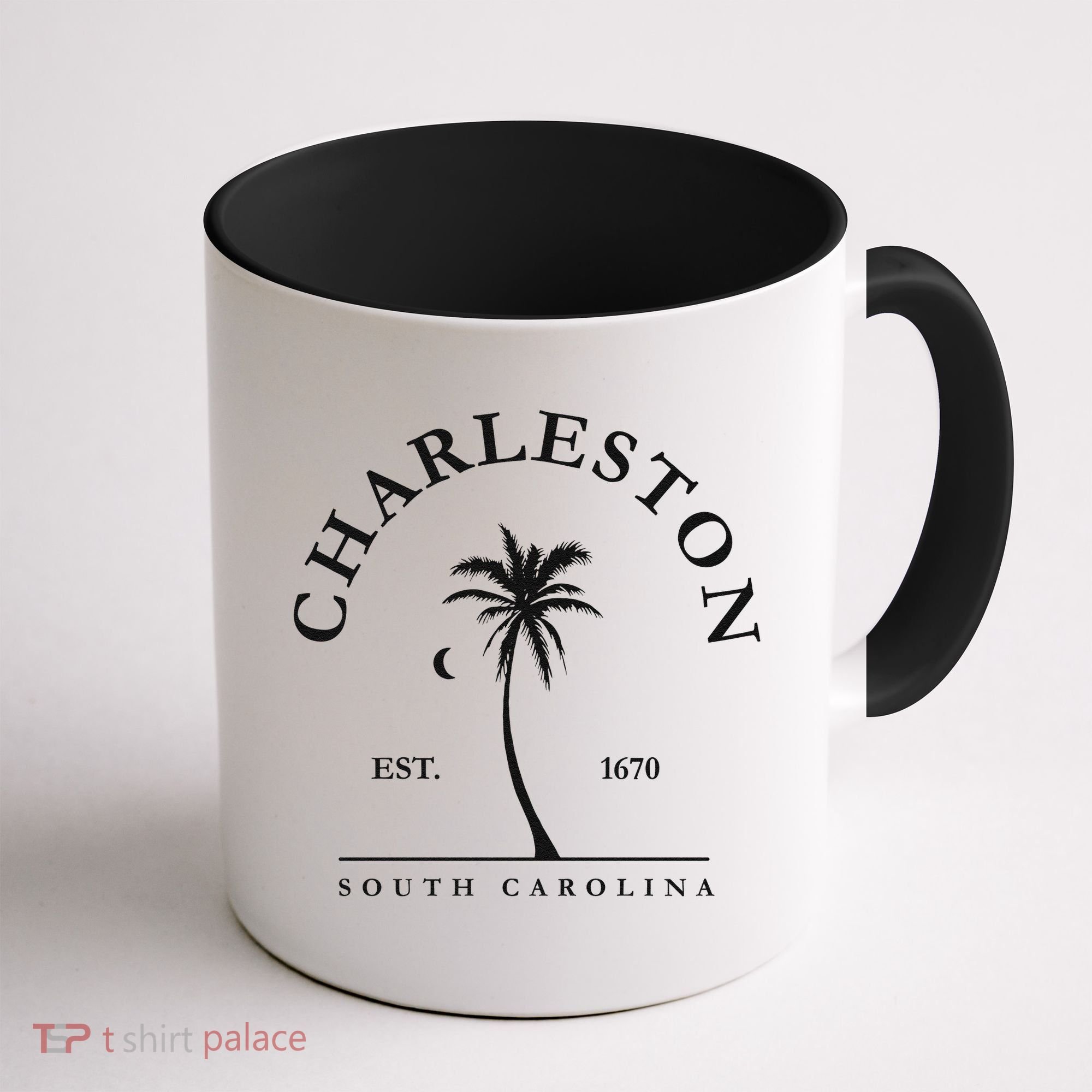 Charleston Palm Tree Swimming Scuba Novelty Gift SC Coffee Mug