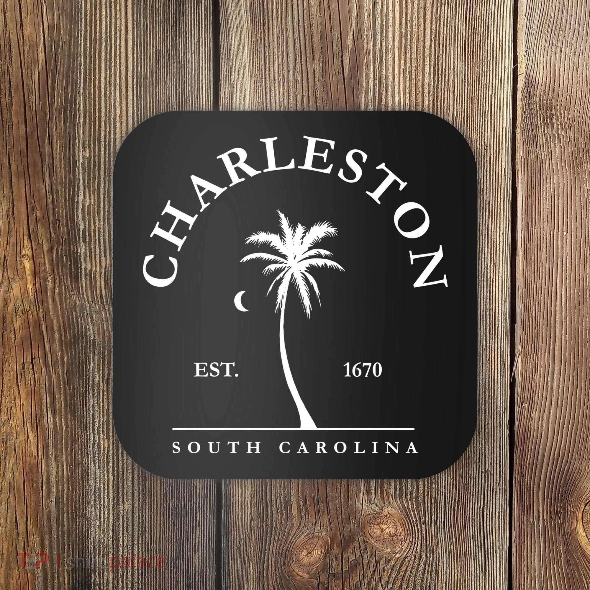 Charleston Palm Tree Swimming Scuba Novelty Gift SC Coaster