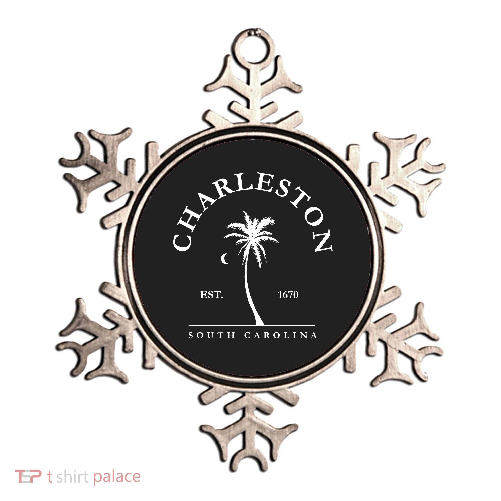 Charleston Palm Tree Swimming Scuba Novelty Gift SC Ornament
