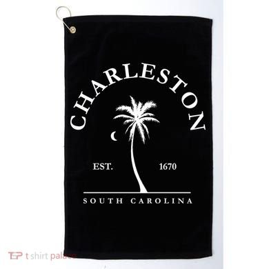 Charleston Palm Tree Swimming Scuba Novelty Gift SC Golf Towel