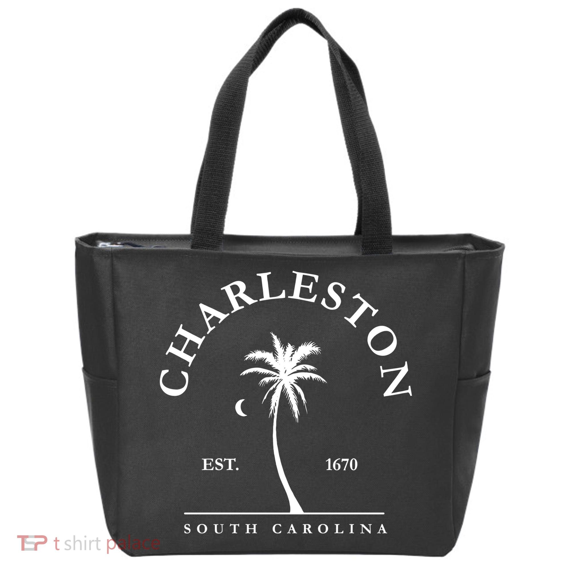 Charleston Palm Tree Swimming Scuba Novelty Gift SC Tote Bag