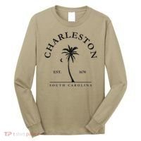 Charleston Palm Tree Swimming Scuba Novelty Gift SC Long Sleeve Shirt thumb 0