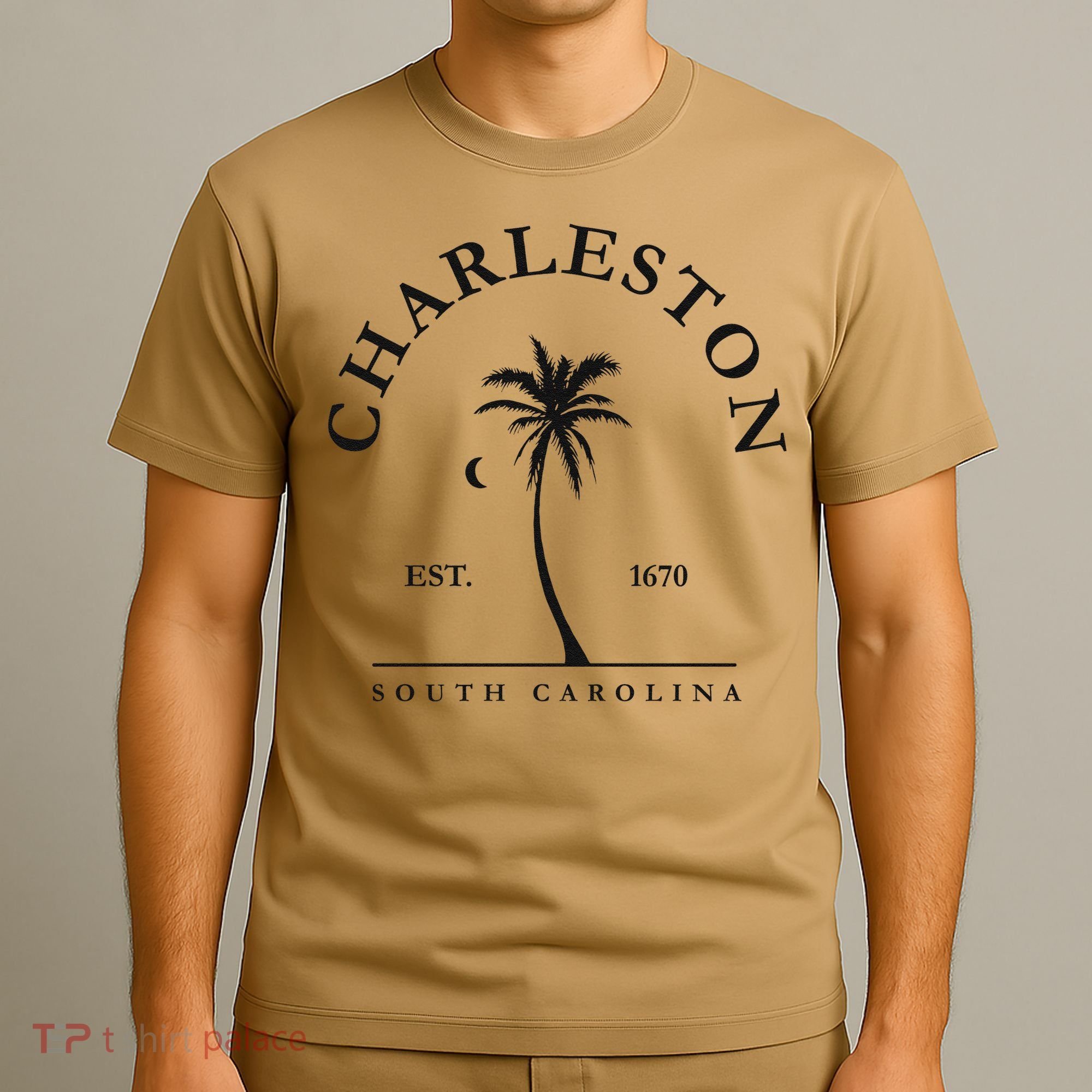 Charleston Palm Tree Swimming Scuba Novelty Gift SC T-Shirt
