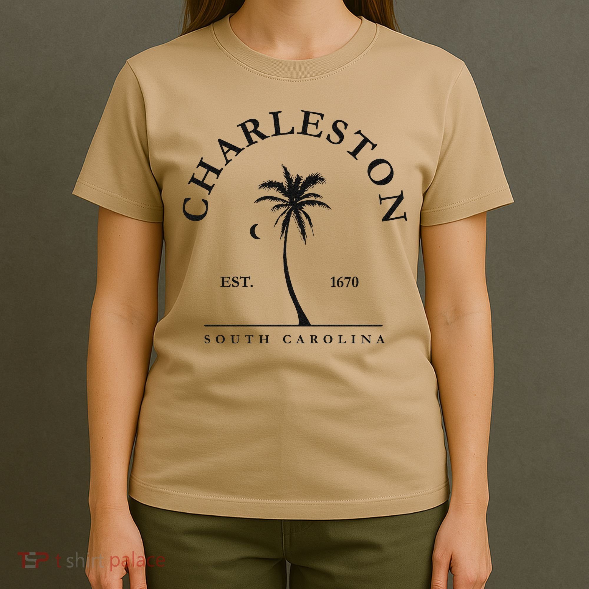 Charleston Palm Tree Swimming Scuba Novelty Gift SC T-Shirt