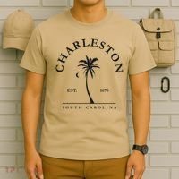 Charleston Palm Tree Swimming Scuba Novelty Gift SC T-Shirt thumb 6