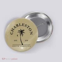 Charleston Palm Tree Swimming Scuba Novelty Gift SC Button thumb 0