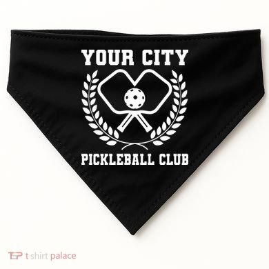 Custom Pickleball Team Personalize City Name USA-Made Doggie Bandana