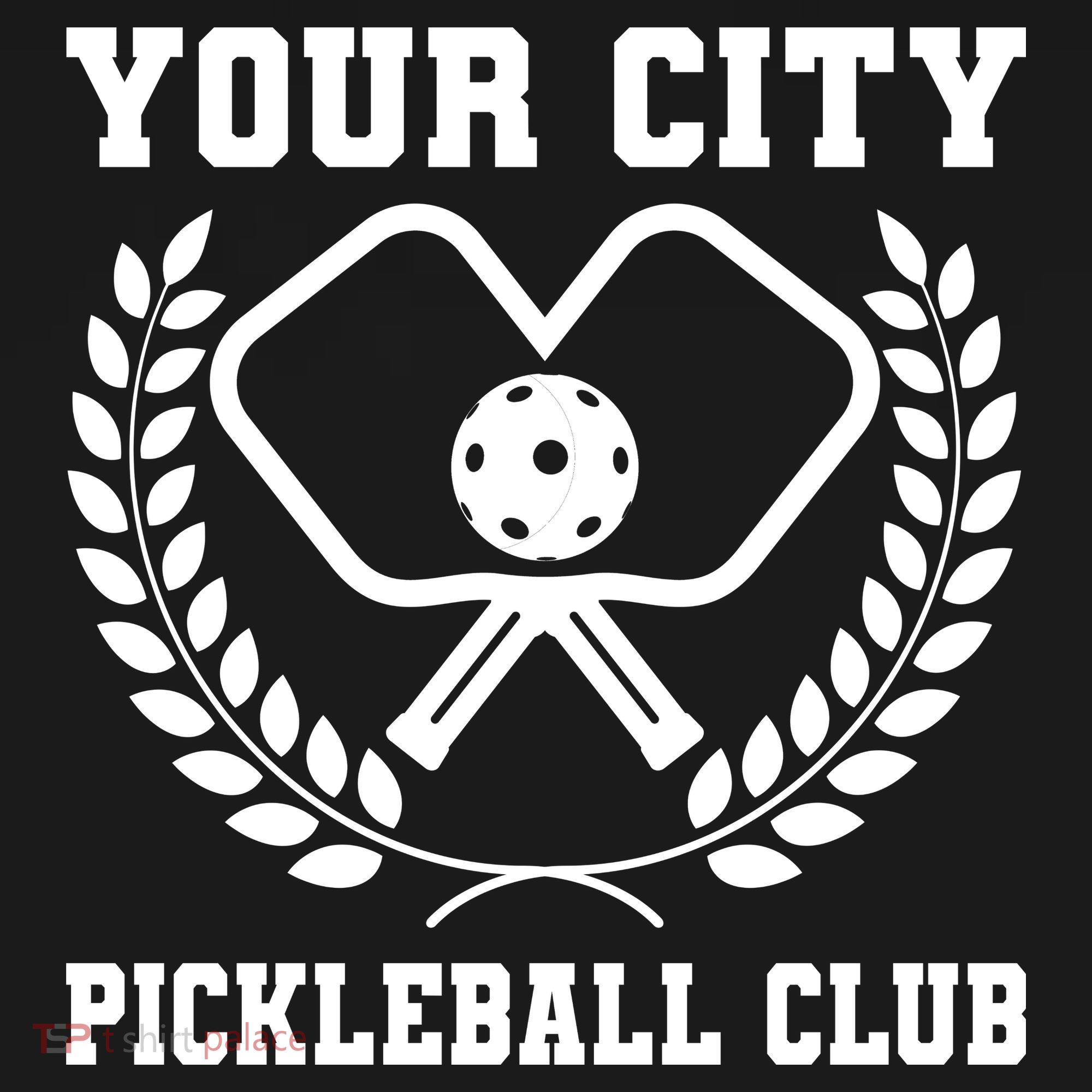 Custom Pickleball Team Personalize City Name USA-Made Doggie Bandana