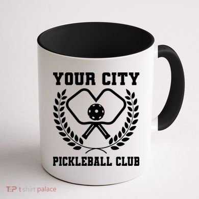 Custom Pickleball Team Personalize City Name Coffee Mug back