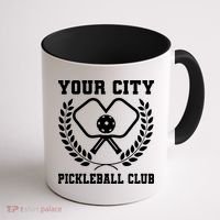 Custom Pickleball Team Personalize City Name Coffee Mug thumb 1