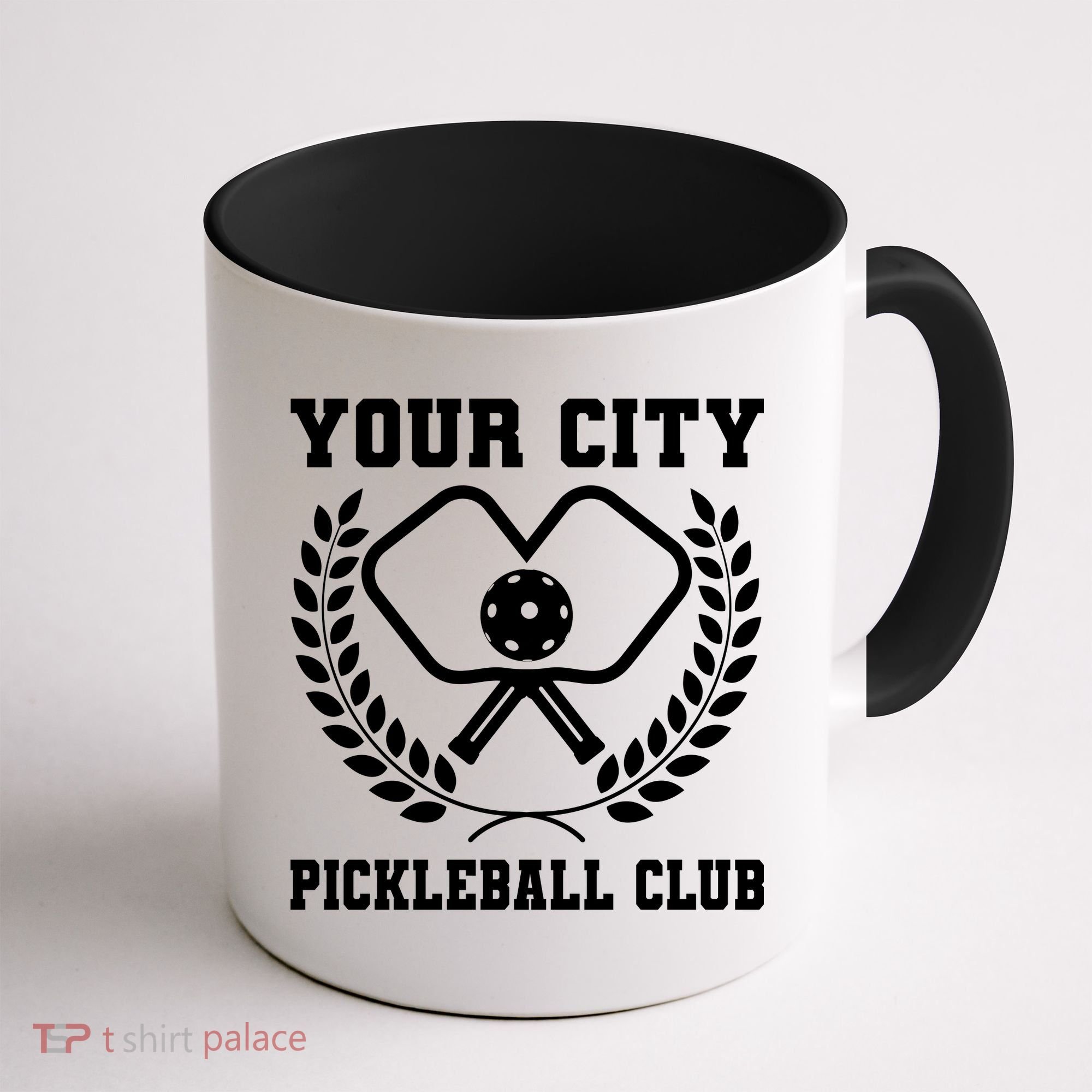 Custom Pickleball Team Personalize City Name Coffee Mug