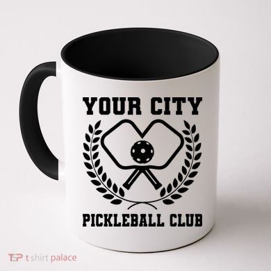 Custom Pickleball Team Personalize City Name Coffee Mug