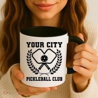 Custom Pickleball Team Personalize City Name Coffee Mug thumb 3