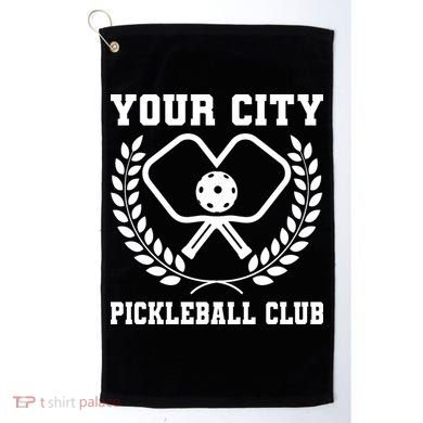 Custom Pickleball Team Personalize City Name Golf Towel