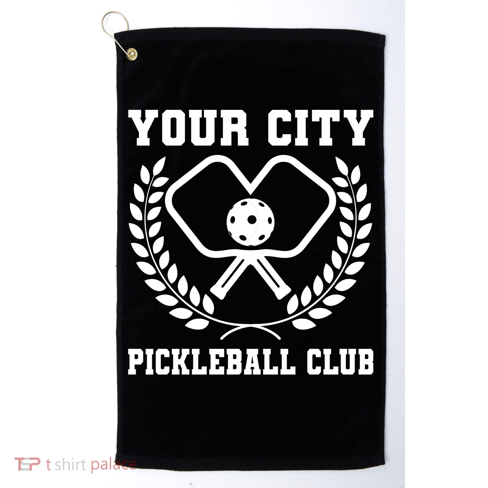 Custom Pickleball Team Personalize City Name Golf Towel