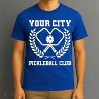 Custom Pickleball Team Personalize City Name T-Shirt thumb 3
