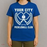 Custom Pickleball Team Personalize City Name T-Shirt thumb 4