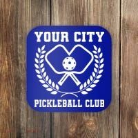 Custom Pickleball Team Personalize City Name Coaster thumb 0