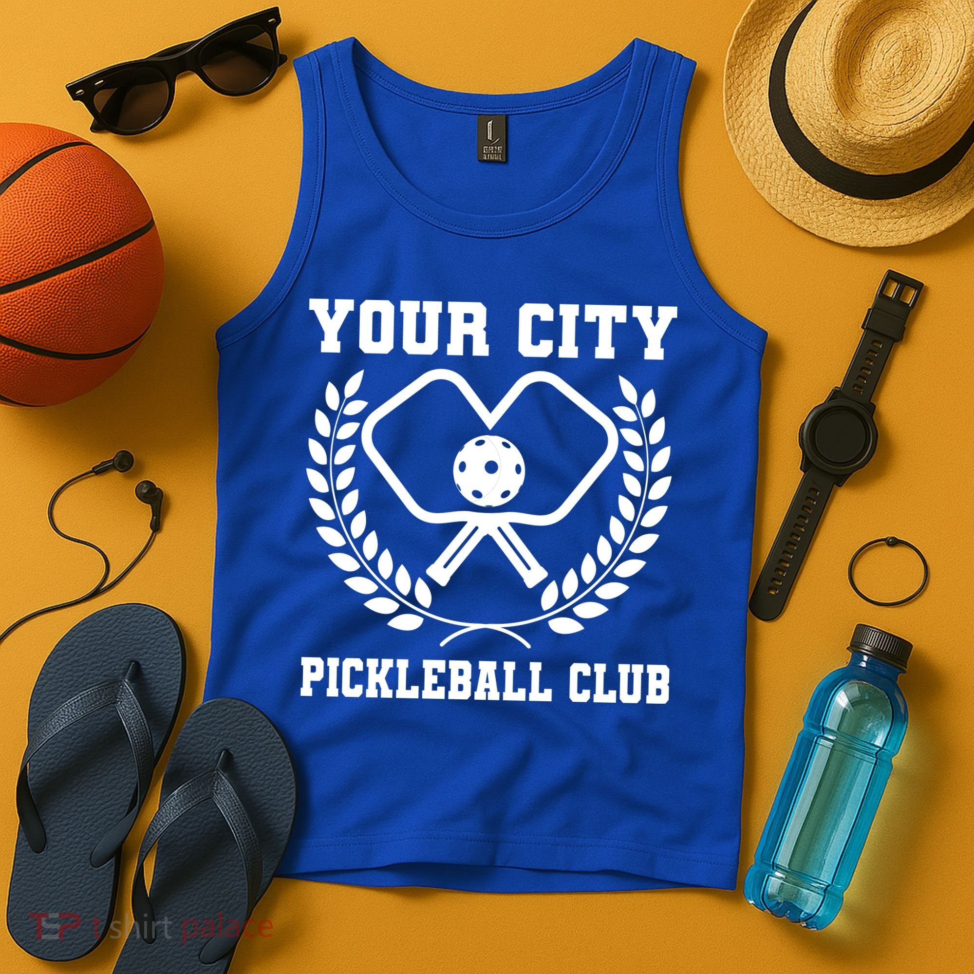 Custom Pickleball Team Personalize City Name Tank Top