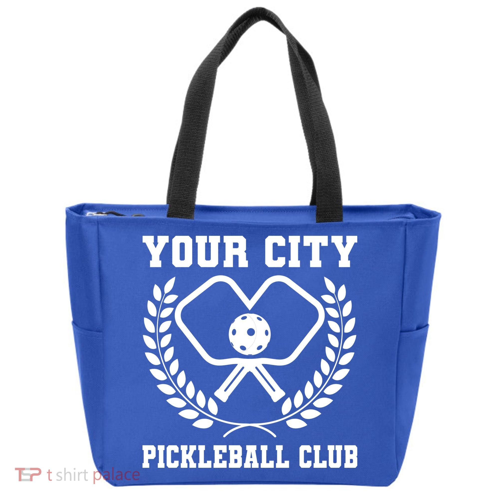 Custom Pickleball Team Personalize City Name Tote Bag
