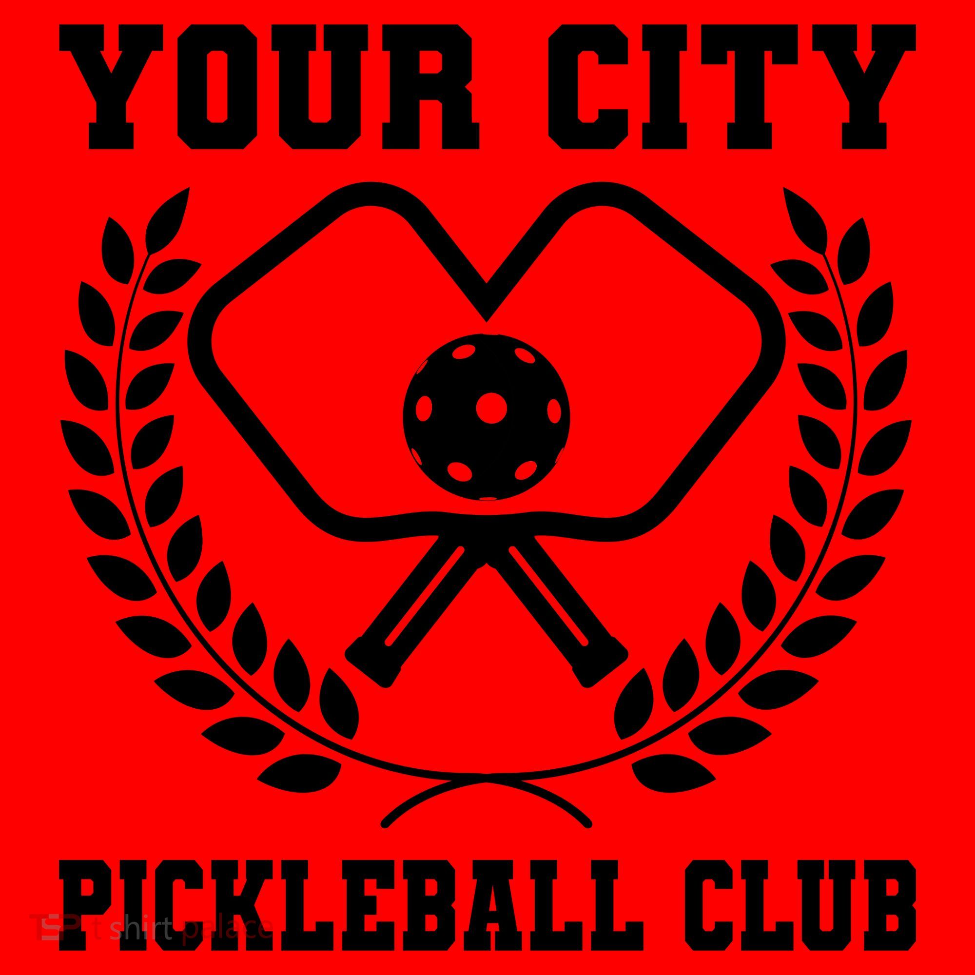 Custom Pickleball Team Personalize City Name Santa Hat