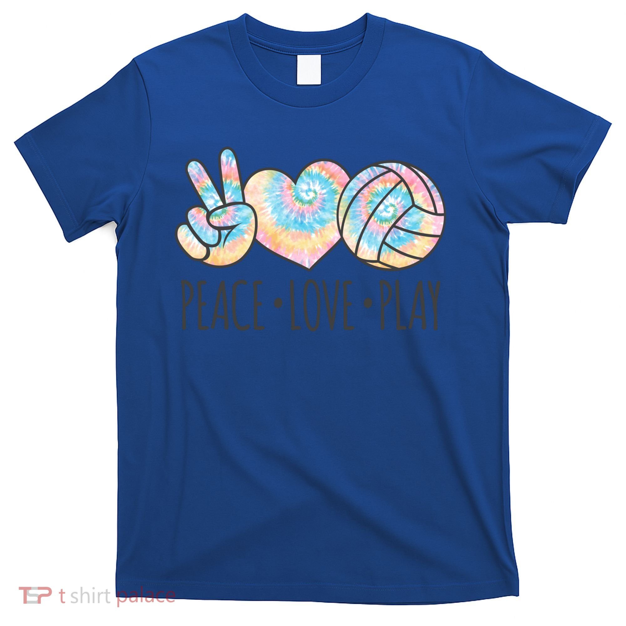 Cute Pink Tie Dye Volleyball Teen Peace Love Play Cool Gift T-Shirt