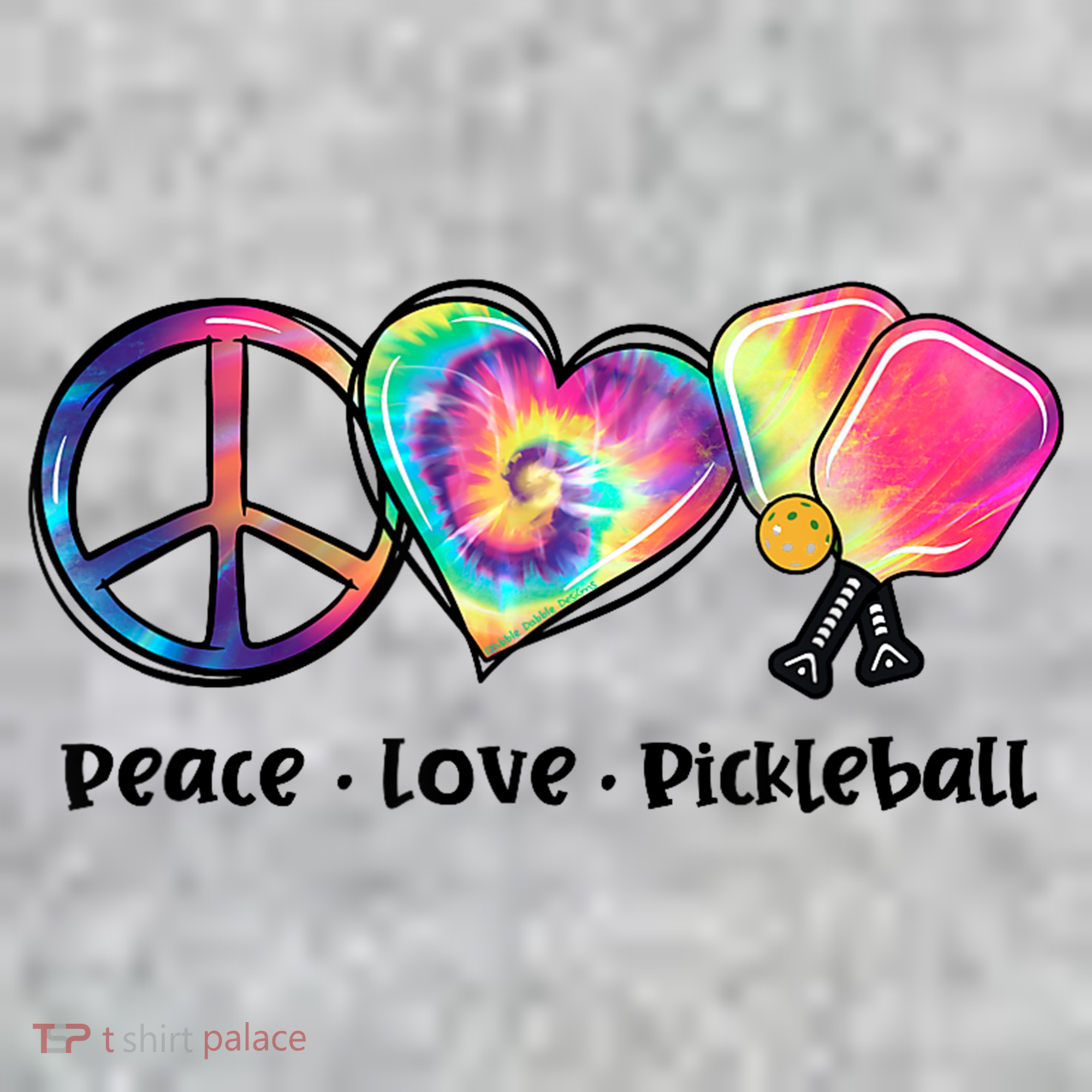 Cute Pickleball Tie Dye Peace Love Pickleball Lovers Gift Ideas The Baniff Cuffed Pom Beanie