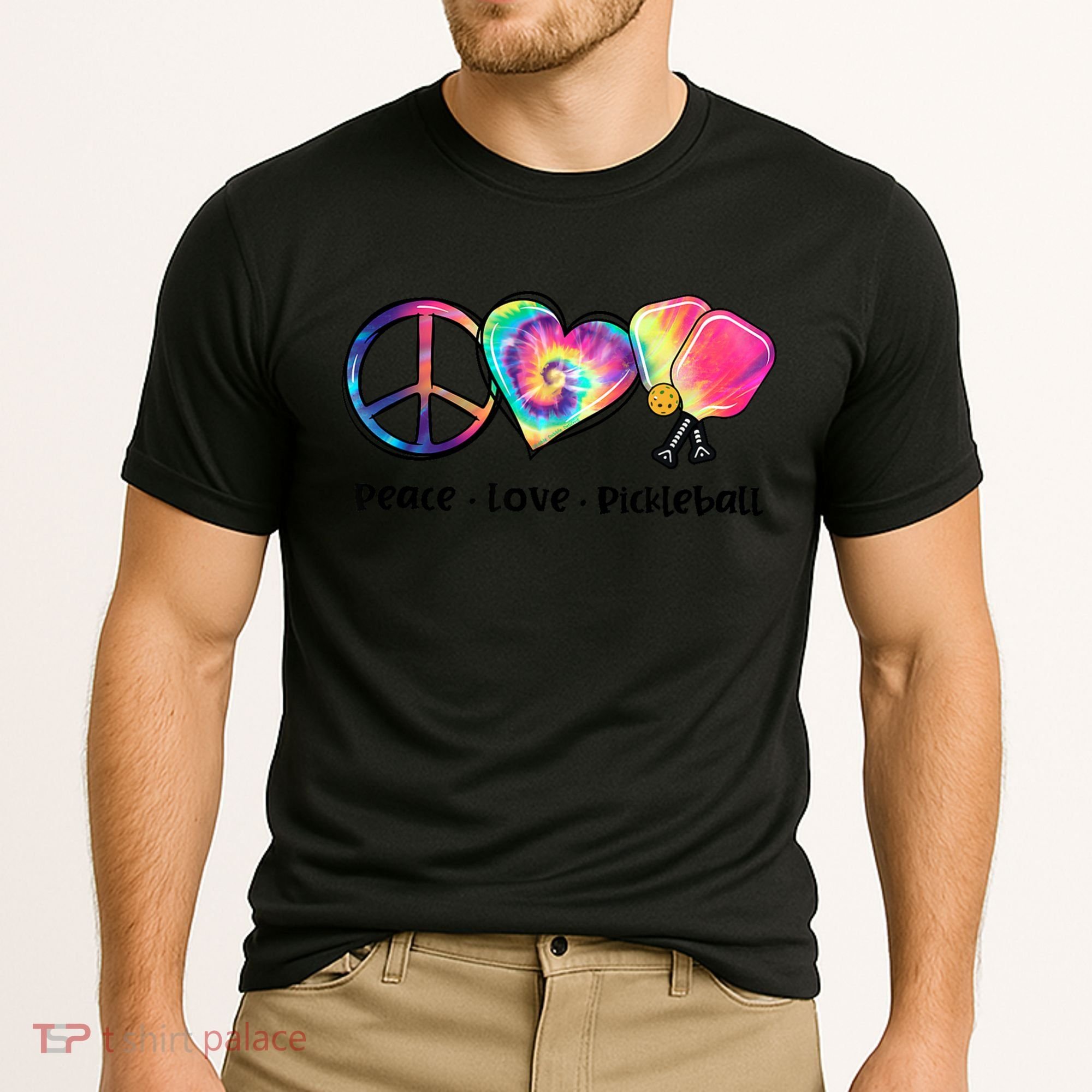 Cute Pickleball Tie Dye Peace Love Pickleball Lovers Gift Ideas Cooling Performance Crew T-Shirt