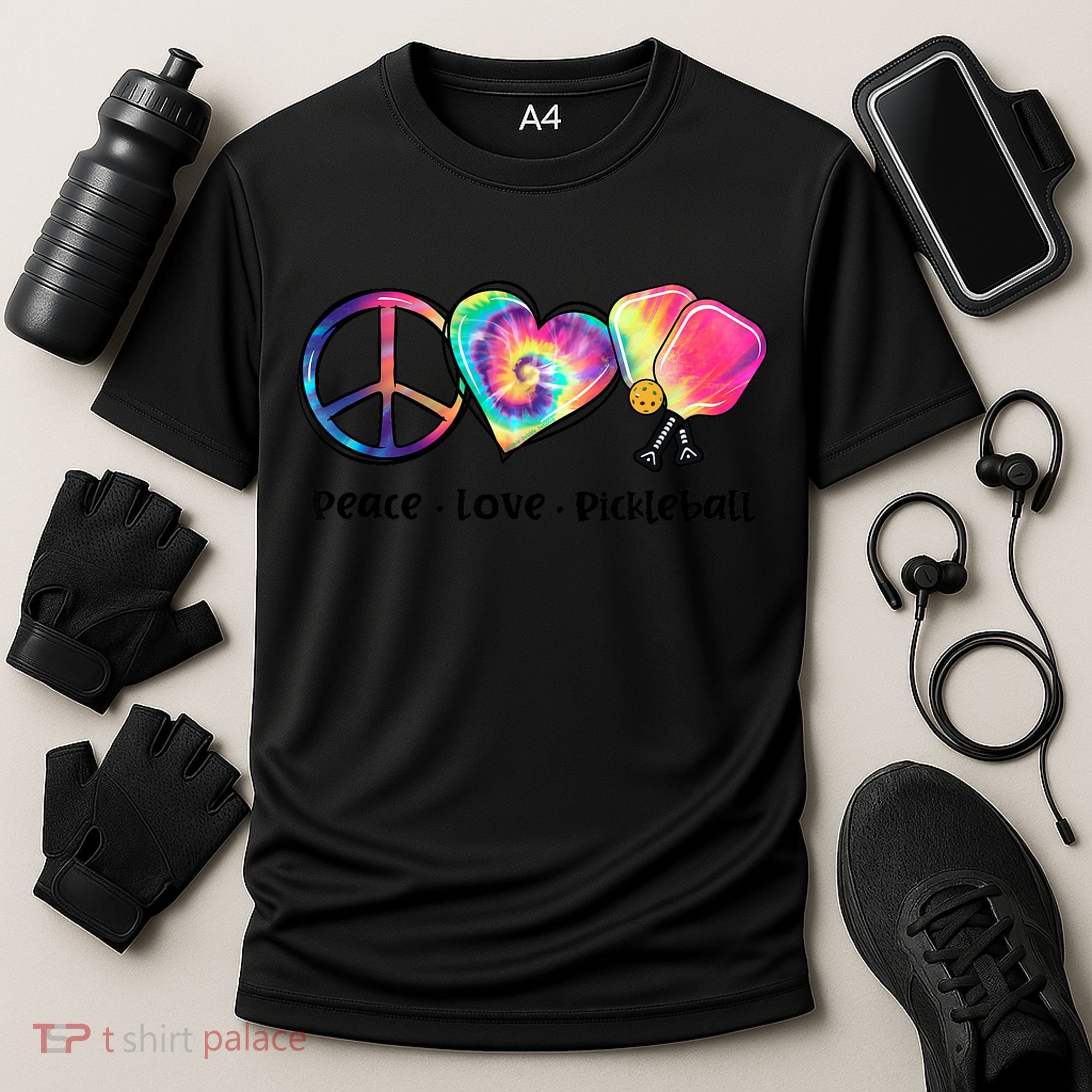Cute Pickleball Tie Dye Peace Love Pickleball Lovers Gift Ideas Cooling Performance Crew T-Shirt