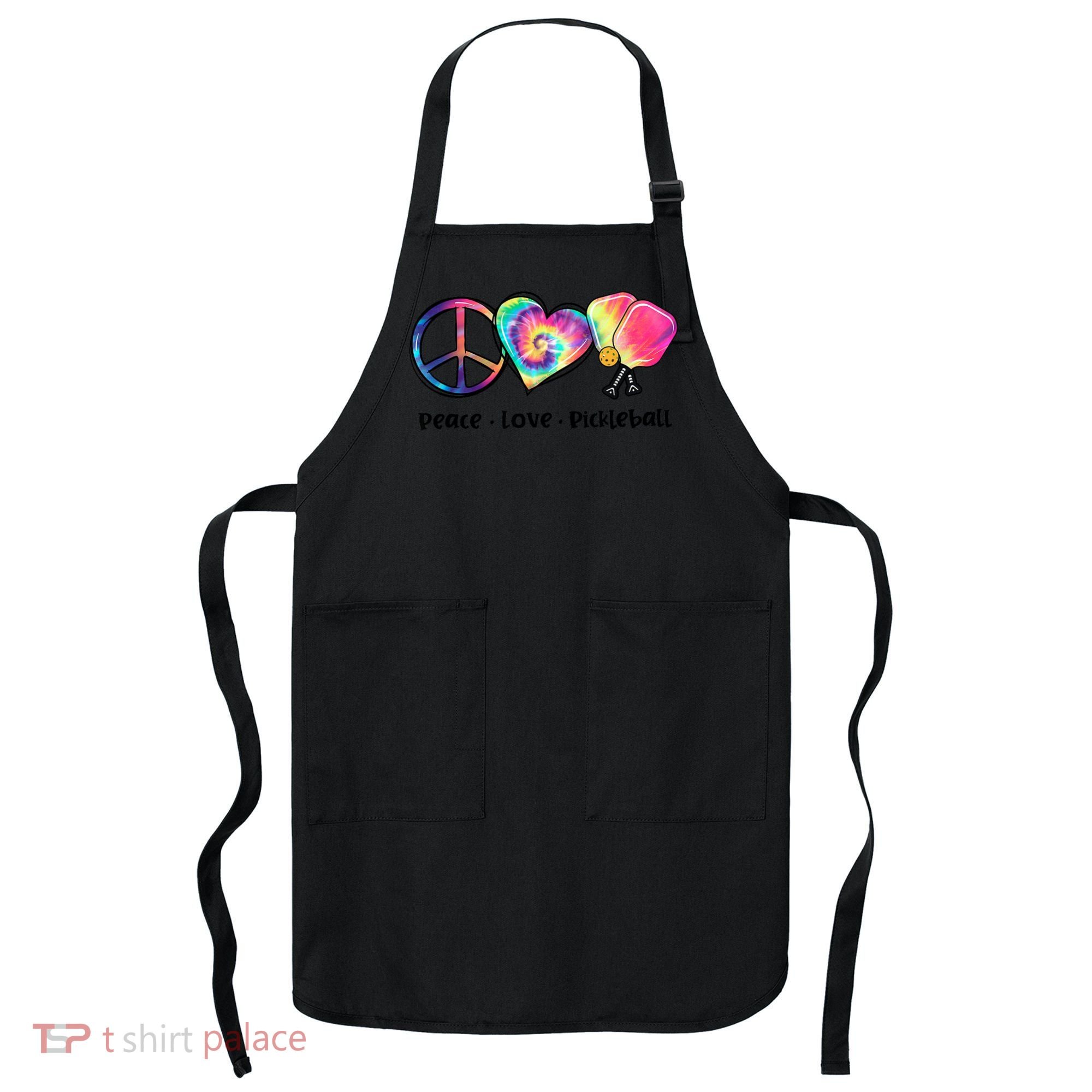 Cute Pickleball Tie Dye Peace Love Pickleball Lovers Gift Ideas Apron