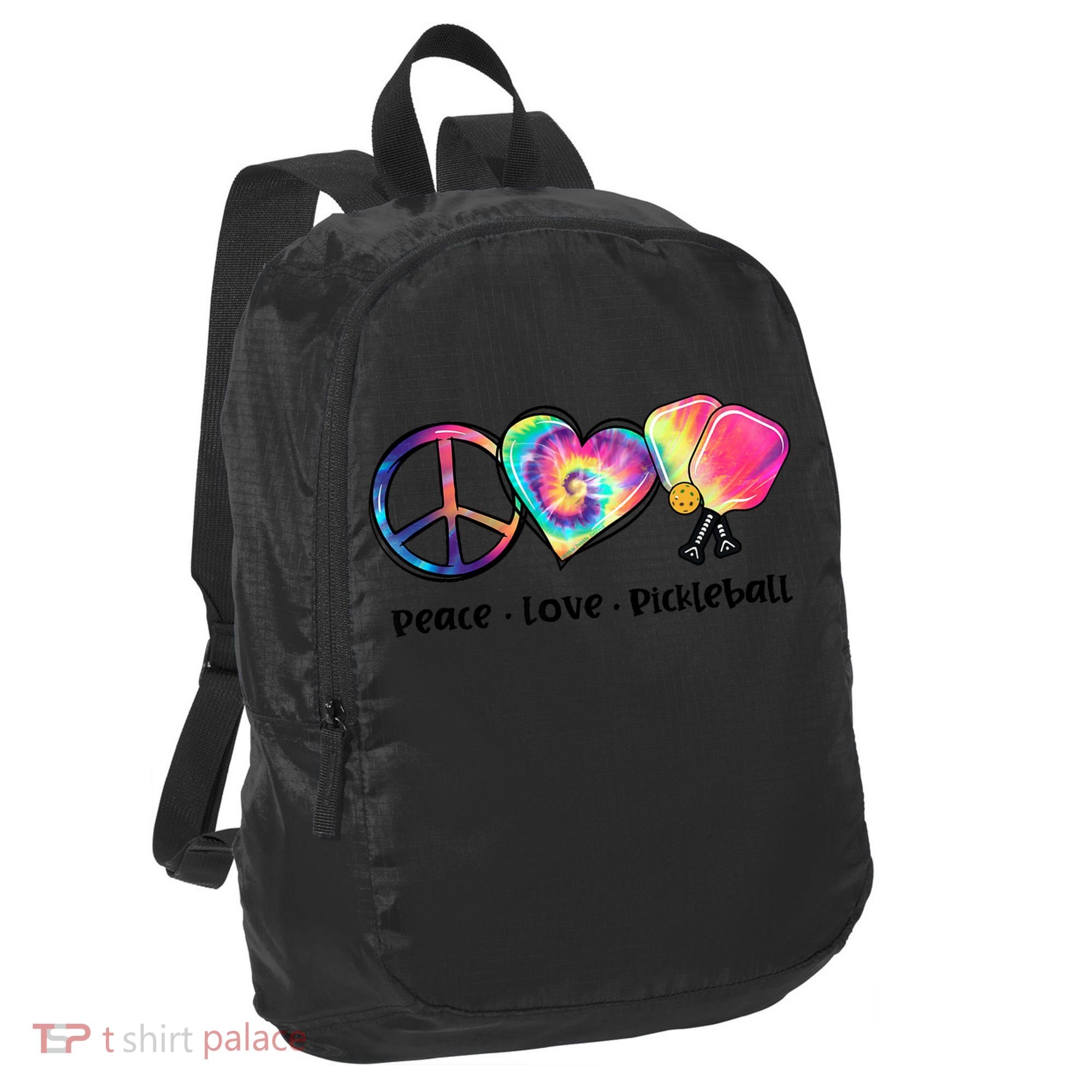 Cute Pickleball Tie Dye Peace Love Pickleball Lovers Gift Ideas Port Authority Crush Ripstop Backpack