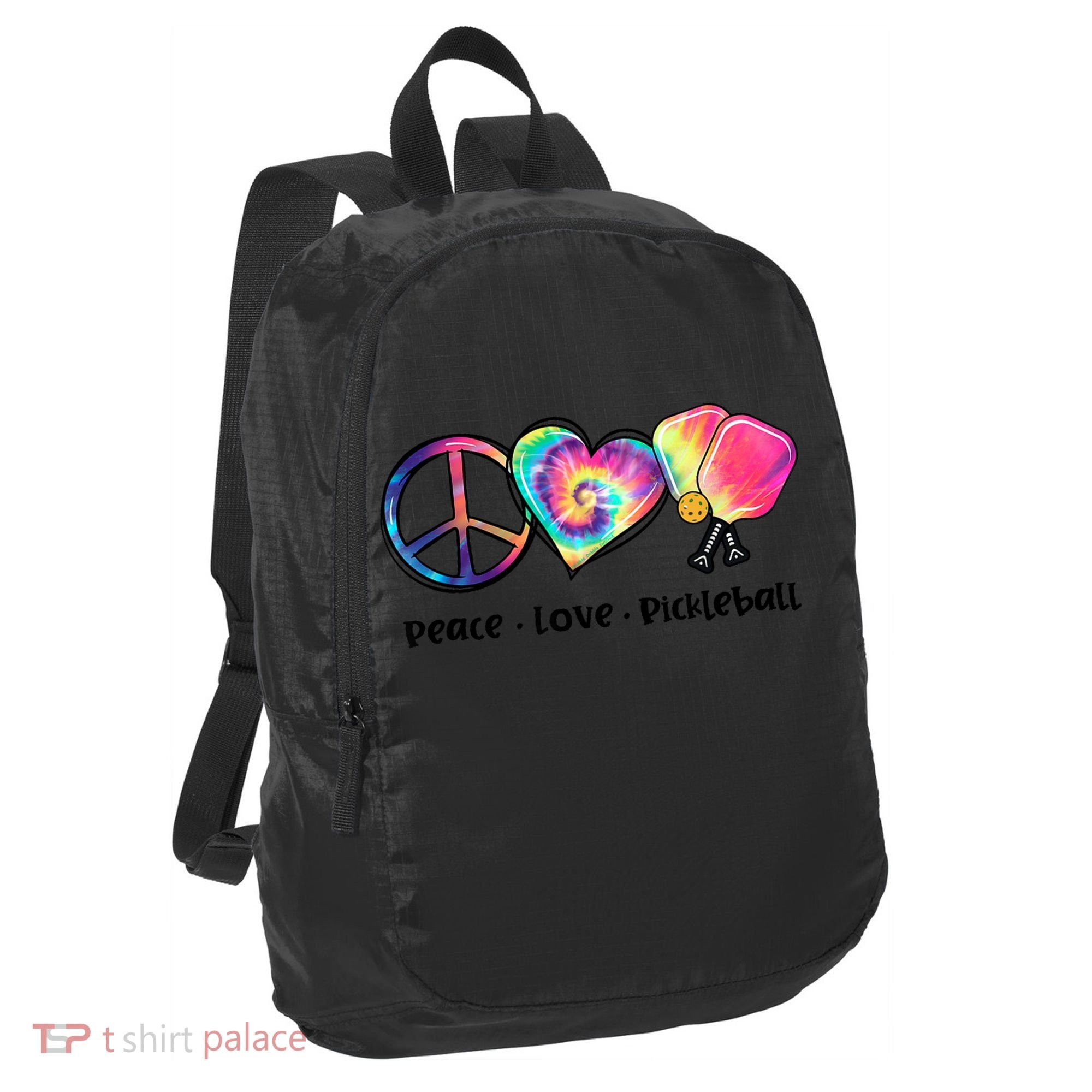 Cute Pickleball Tie Dye Peace Love Pickleball Lovers Gift Ideas Port Authority Crush Ripstop Backpack