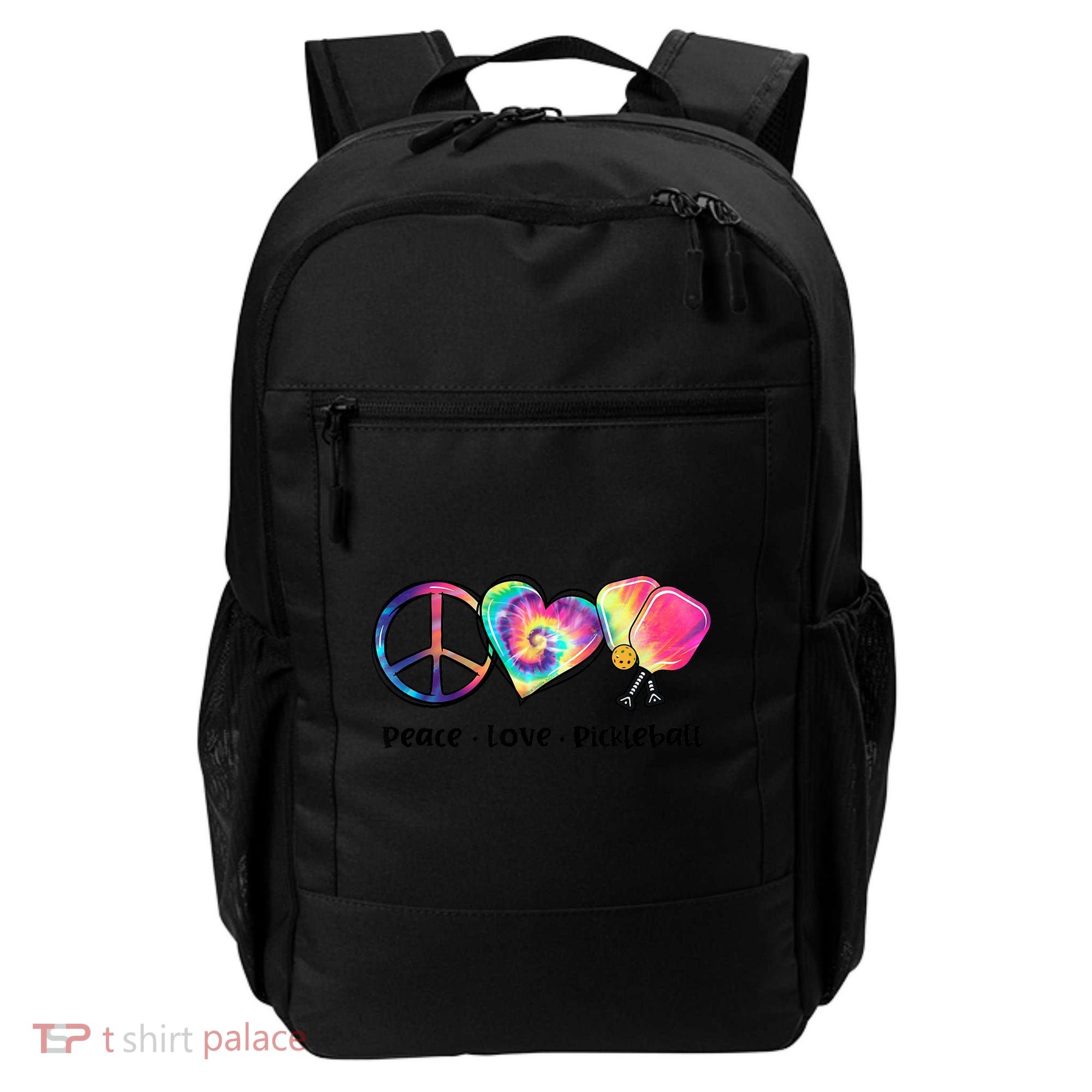 Cute Pickleball Tie Dye Peace Love Pickleball Lovers Gift Ideas Backpack