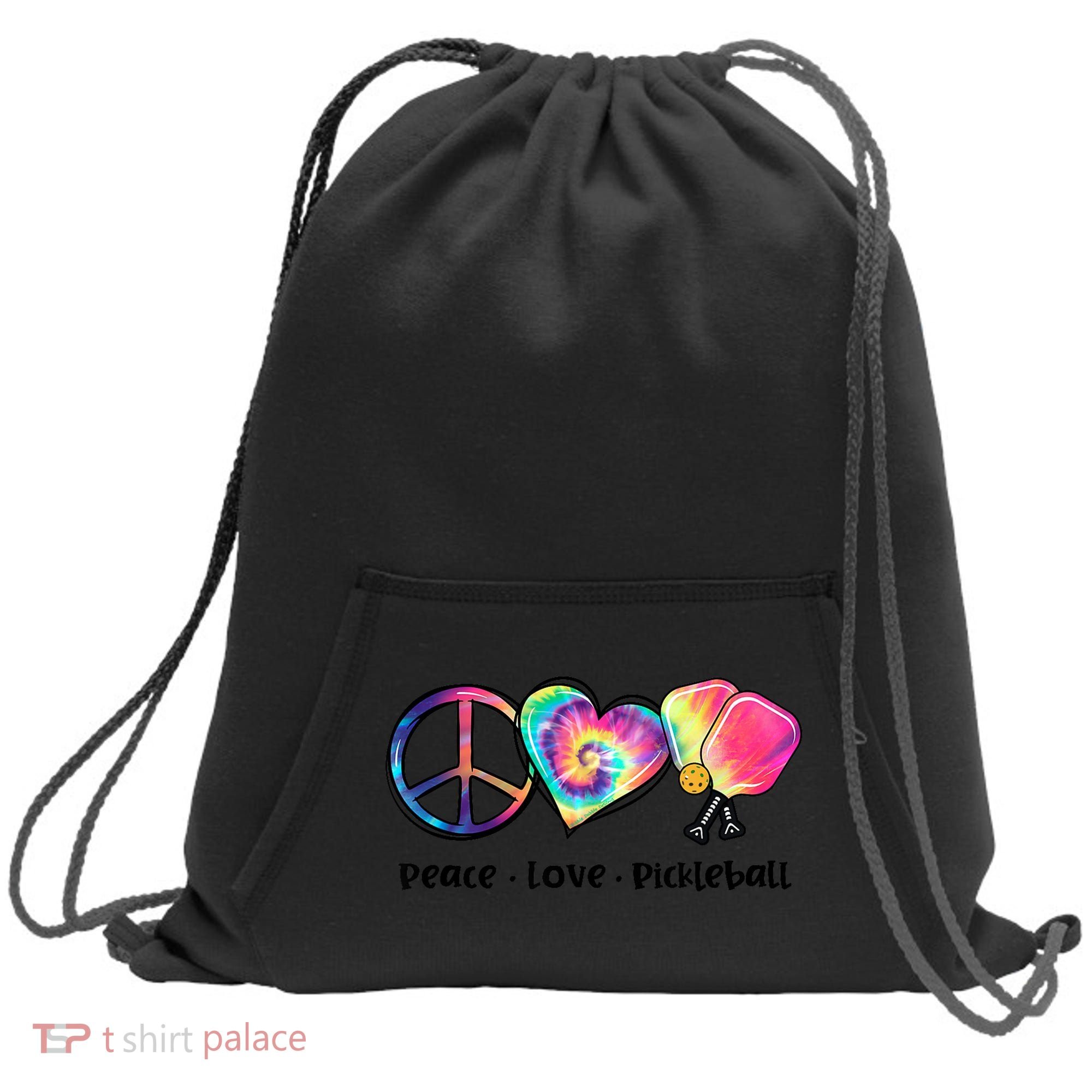 Cute Pickleball Tie Dye Peace Love Pickleball Lovers Gift Ideas Sweatshirt Cinch Pack Bag