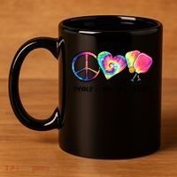 Cute Pickleball Tie Dye Peace Love Pickleball Lovers Gift Ideas 11oz C Handle Ceramic Mug thumb 4