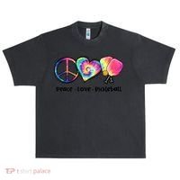 Cute Pickleball Tie Dye Peace Love Pickleball Lovers Gift Ideas Urban Oversized Heavyweight T-Shirt thumb 0