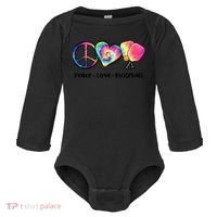 Cute Pickleball Tie Dye Peace Love Pickleball Lovers Gift Ideas Baby Long Sleeve Bodysuit thumb 0
