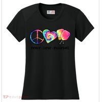 Cute Pickleball Tie Dye Peace Love Pickleball Lovers Gift Ideas Women's Cooling Performance Crew T-Shirt thumb 0