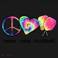 Cute Pickleball Tie Dye Peace Love Pickleball Lovers Gift Ideas Tall Sweatshirt thumb 2
