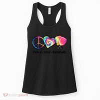 Cute Pickleball Tie Dye Peace Love Pickleball Lovers Gift Ideas Women's Tank Top thumb 0