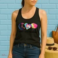 Cute Pickleball Tie Dye Peace Love Pickleball Lovers Gift Ideas Women's Tank Top thumb 2