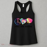 Cute Pickleball Tie Dye Peace Love Pickleball Lovers Gift Ideas Women's Tank Top thumb 3