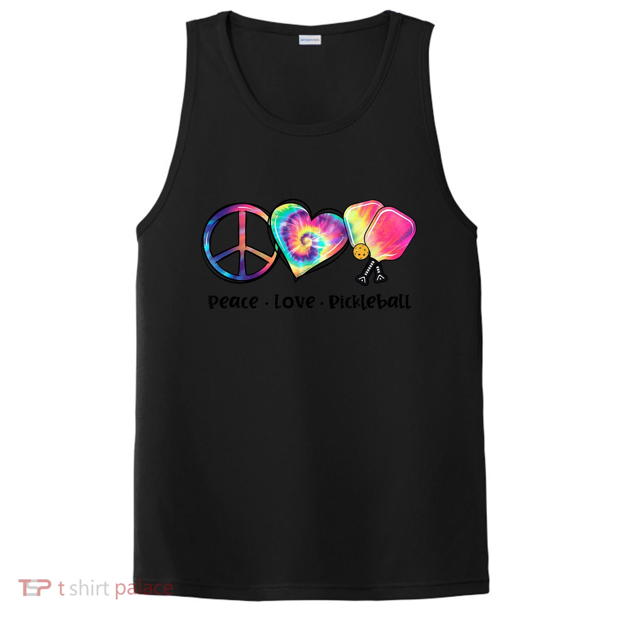Cute Pickleball Tie Dye Peace Love Pickleball Lovers Gift Ideas PosiCharge Competitor Tank